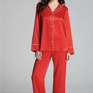 Satin Pajamas women's new red set satin luxury